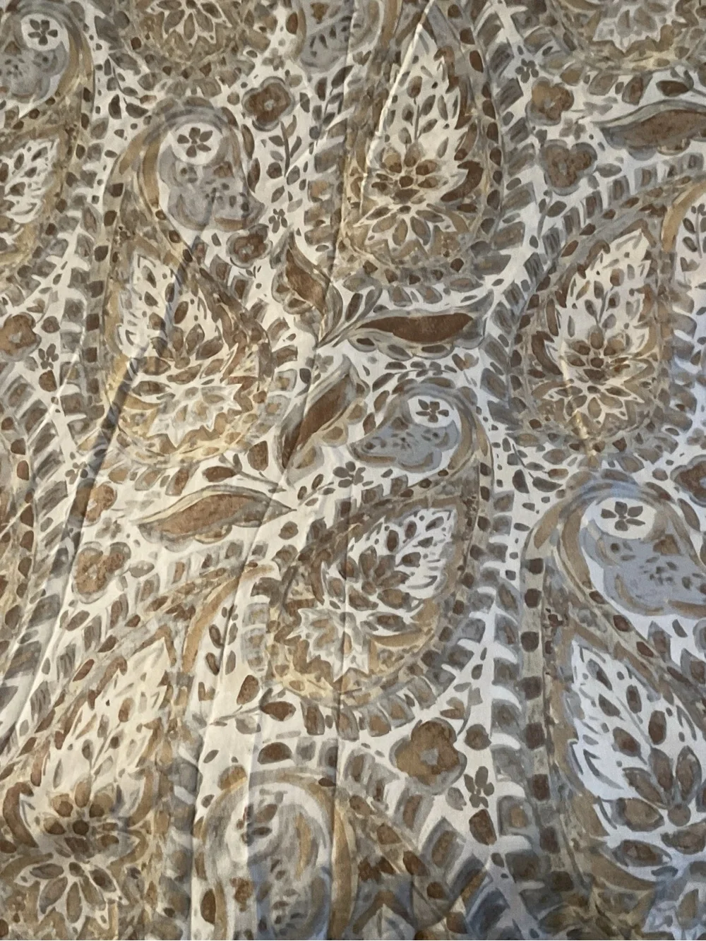 Ralph Lauren Naomi Tan Paisley KING Duvet Cover Set 3 Pieces